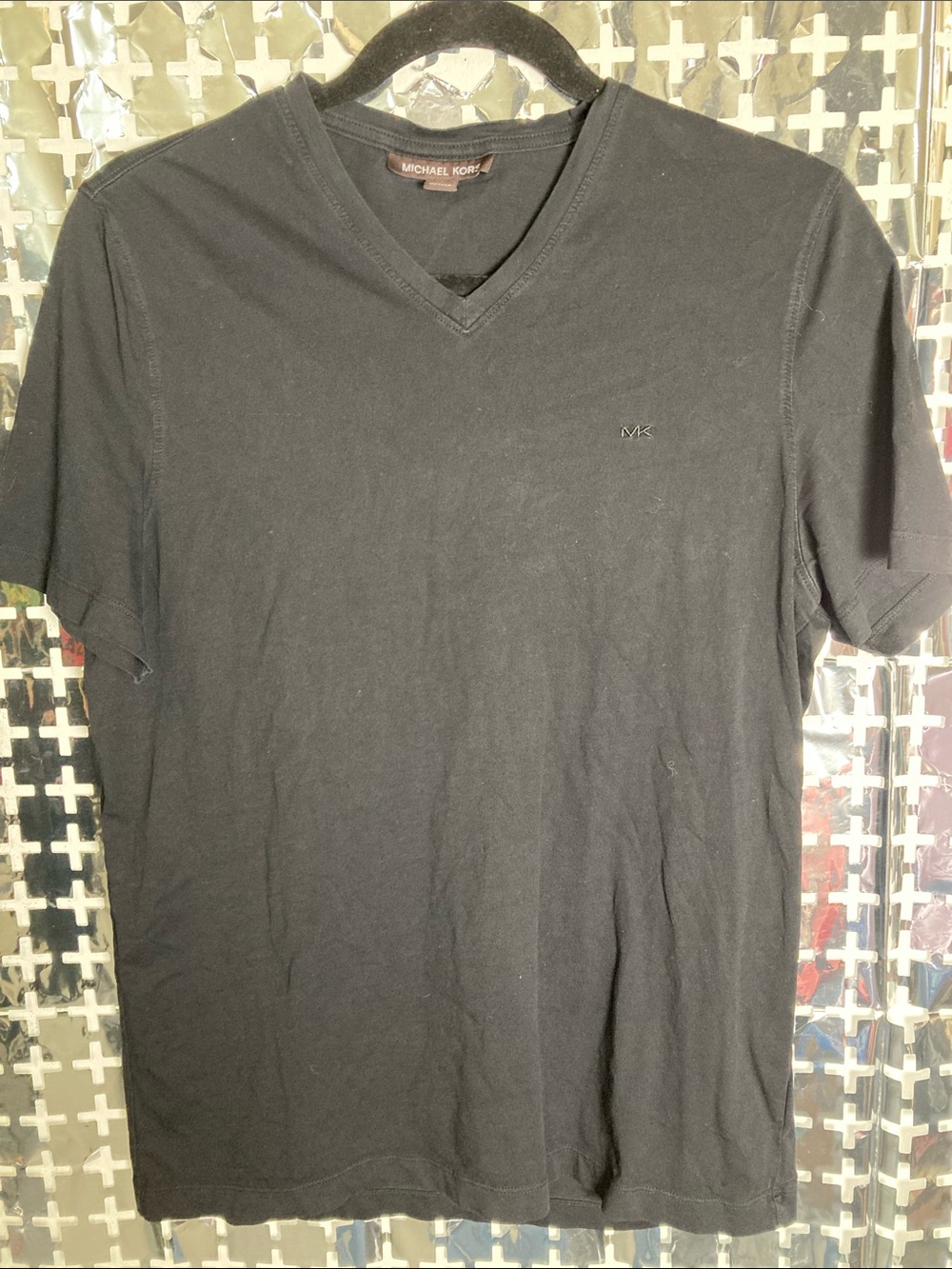 Michael Kors Black V-Neck Short Sleeve Tee